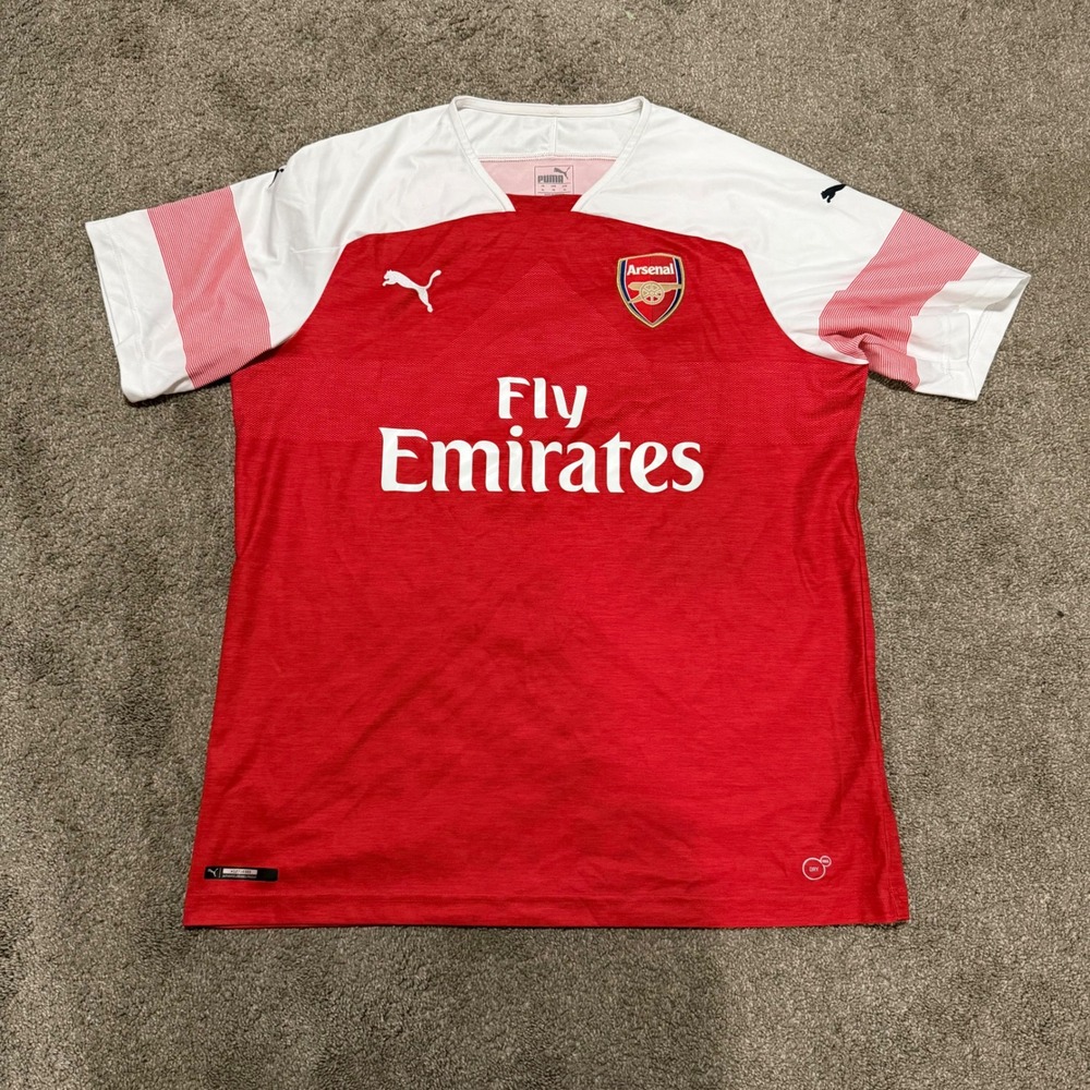 Puma Arsenal FC Authentic Licensed Soccer Jersey Men XL Red White Fly‎ Emirates